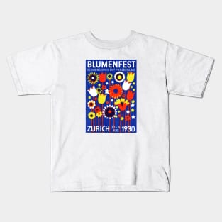 1930 Swiss Flower Show Kids T-Shirt